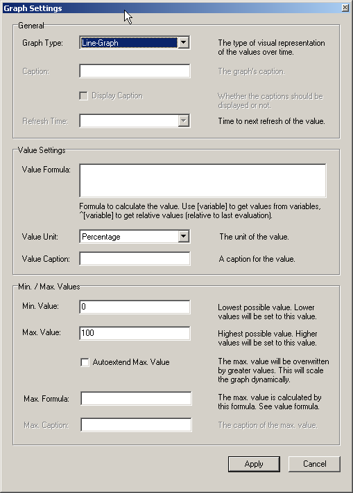 The Graph Settings dialog