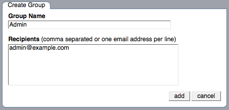 MySQL Enterprise Dashboard: Edit Notification
          Groups