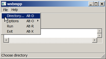 menu item "File→Directory..."