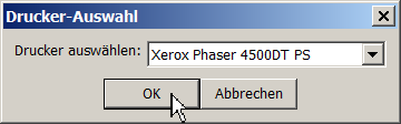 Drucker-Auswahl